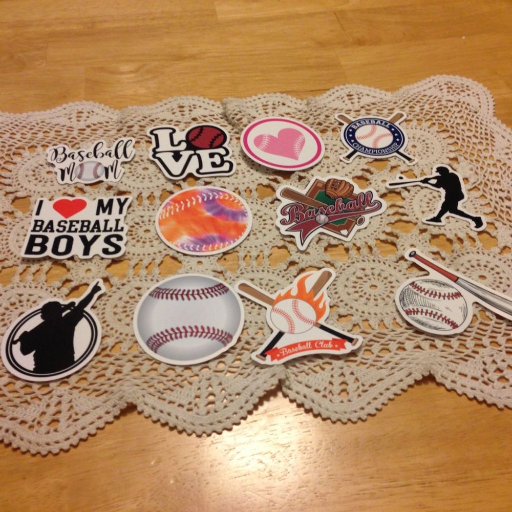 Baseball Tear-resistant Stickers - two for baseball Mom